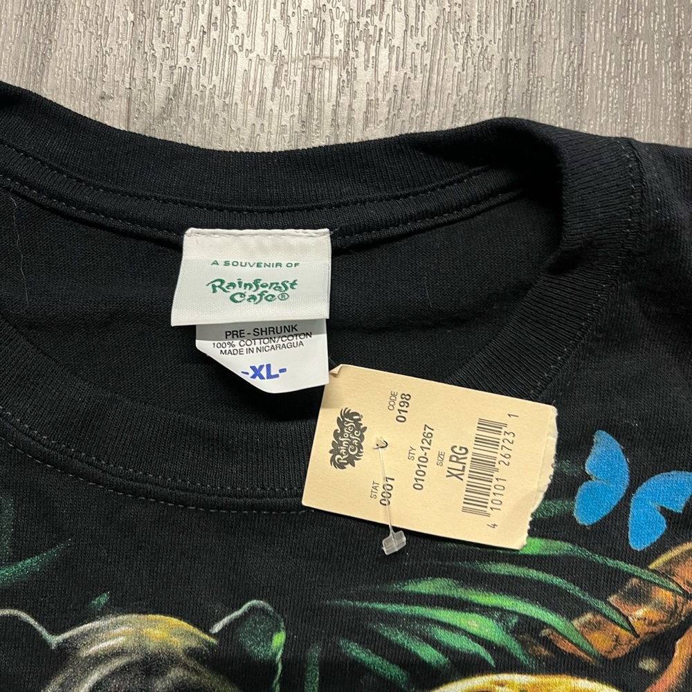 RAINFOREST Black T-Shirt with Colorful Animal Print - Picture 2 of 6